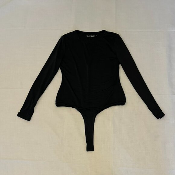 New with Tag Gret Lab Long Sleeve Soft Bodysuit in Black Size Large - Picture 4 of 7